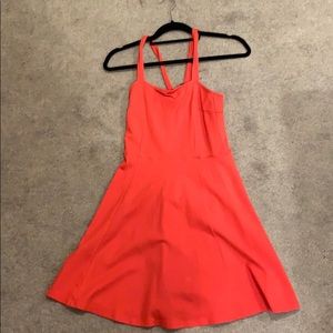 Red skater mini dress